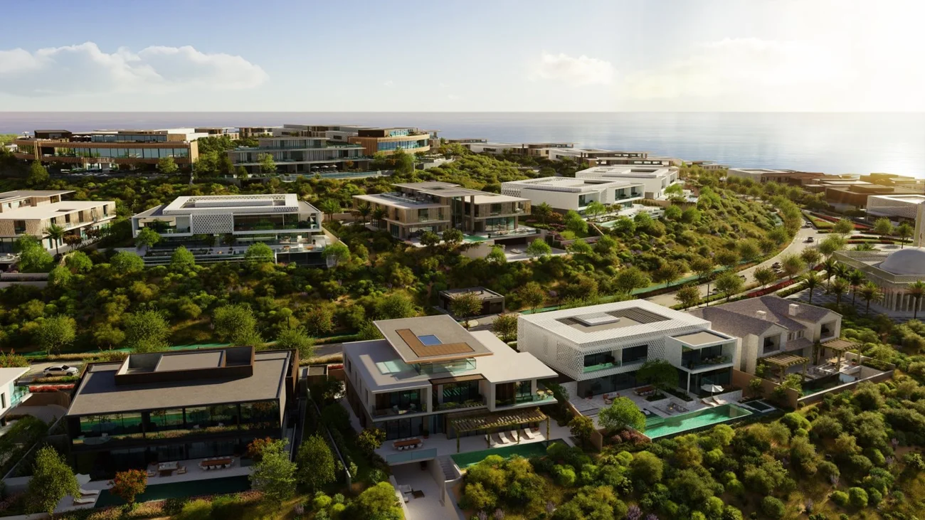 Nawayef hillside villa community, illustrative rendering